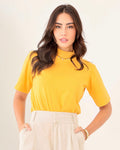 T-SHIRT GOLA ALTA / AMARELO AROMATIC