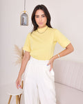 T-SHIRT GOLA ALTA / AMARELO SOLARIUM