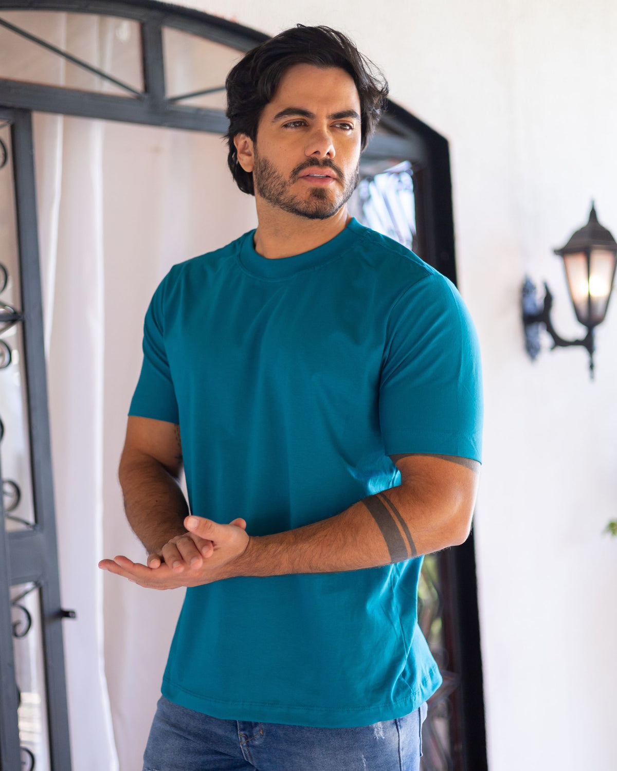 CAMISETA BÁSICA / AZUL MAR EGEU