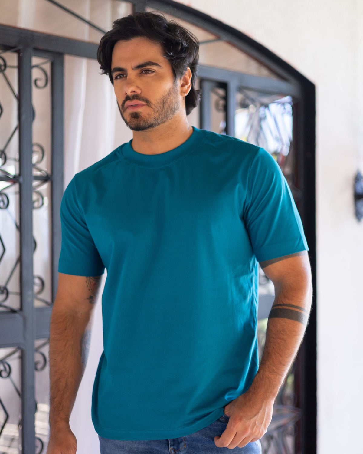 CAMISETA BÁSICA / AZUL MAR EGEU