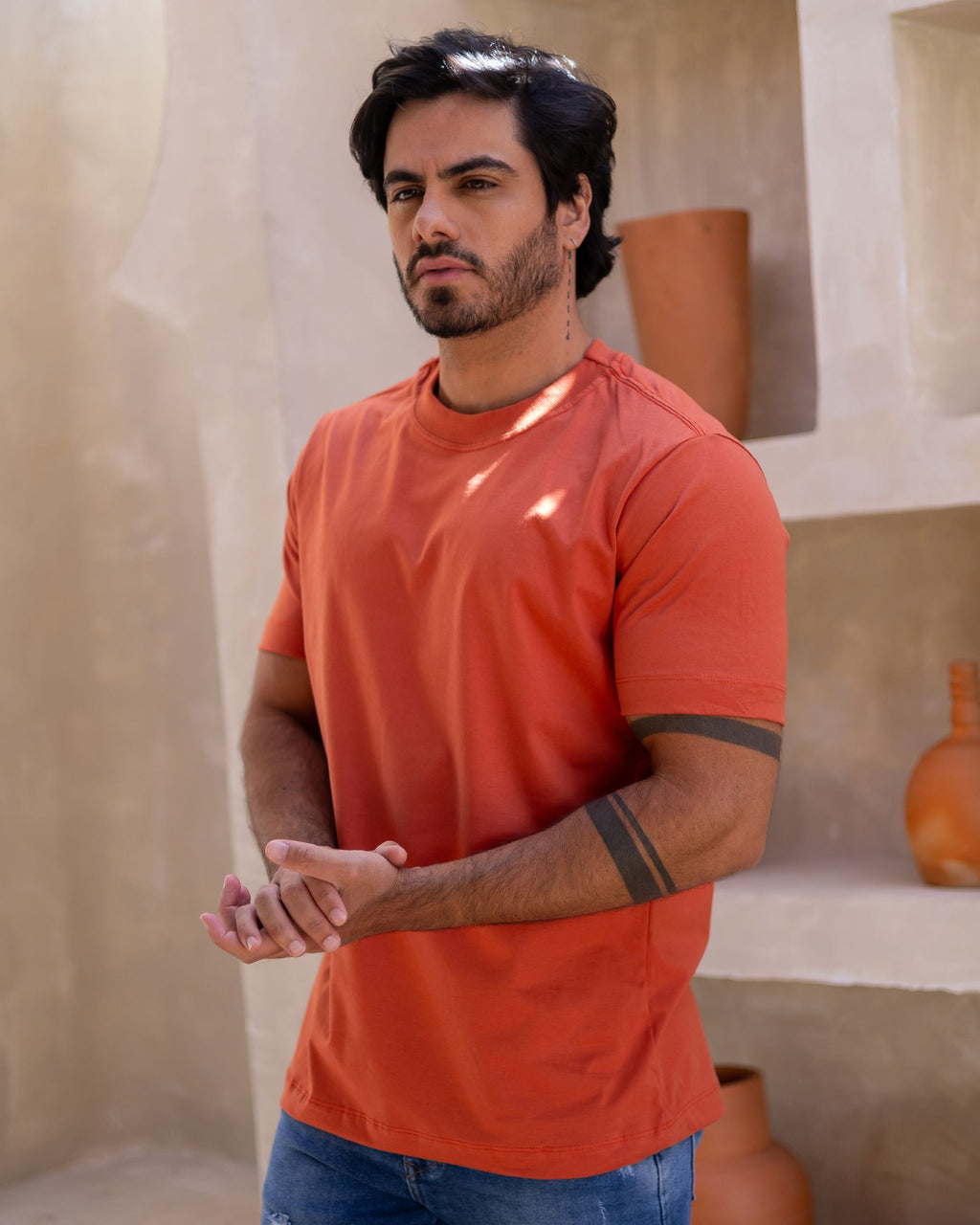 CAMISETA BÁSICA / LARANJA SIENA