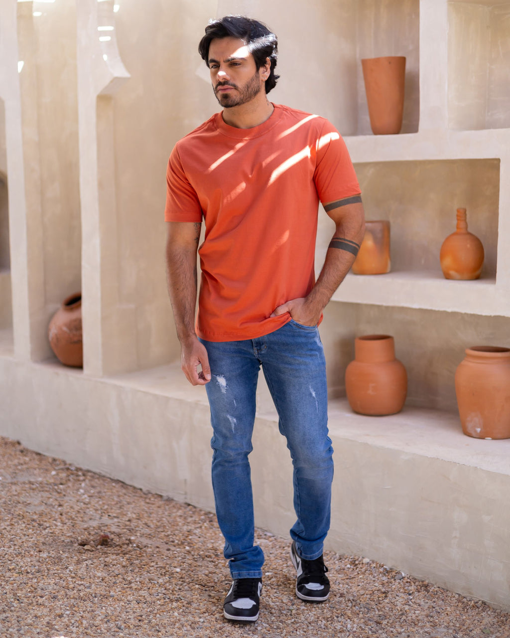 CAMISETA BÁSICA / LARANJA SIENA