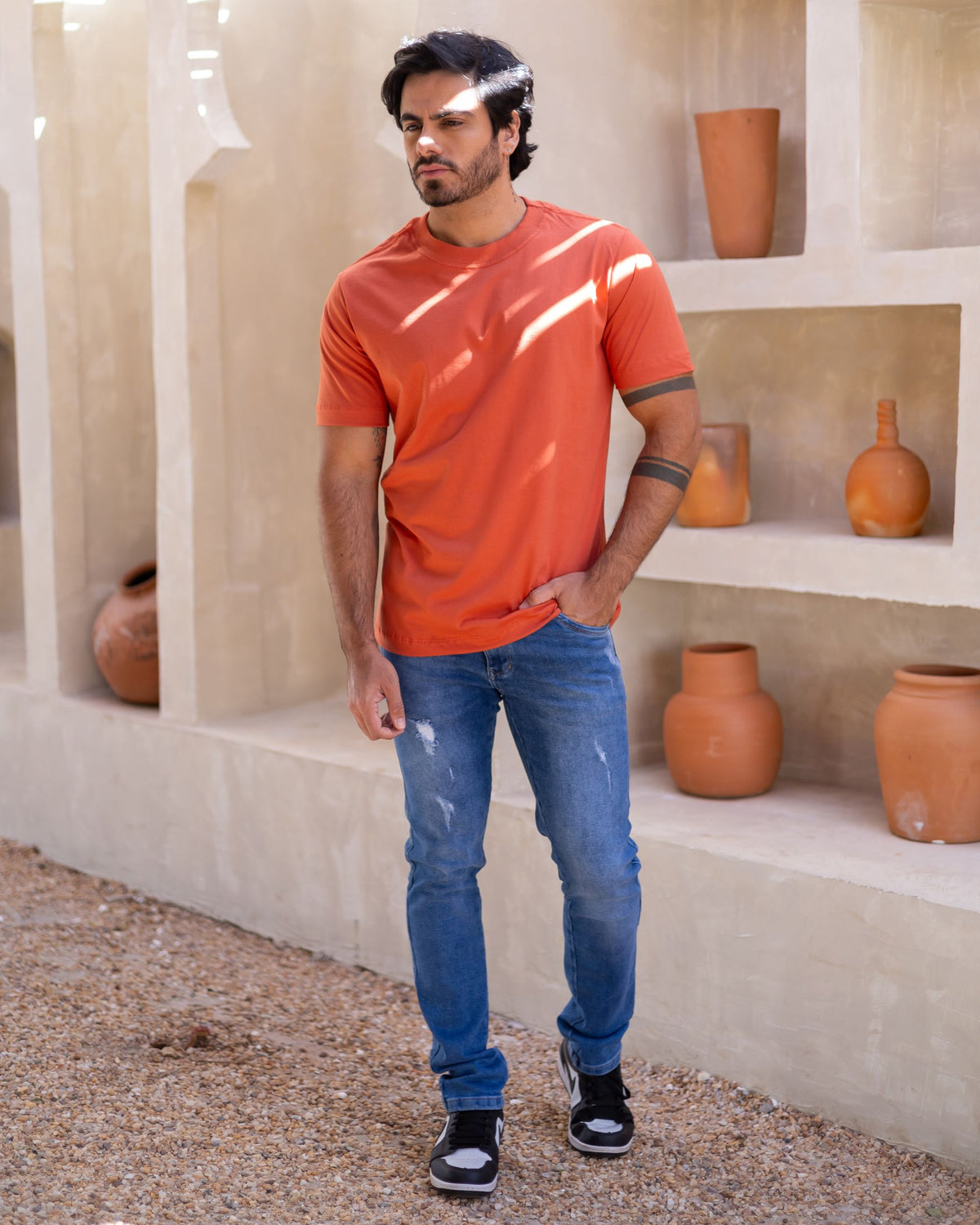 CAMISETA BÁSICA / LARANJA SIENA