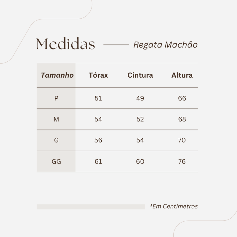 Tabela de Medidas
