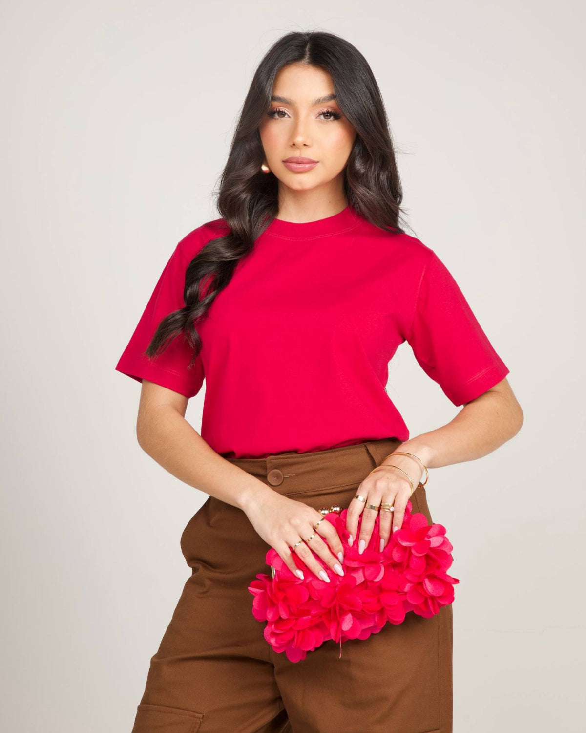 T-SHIRT BÁSICA / ROSA ELEGANCE