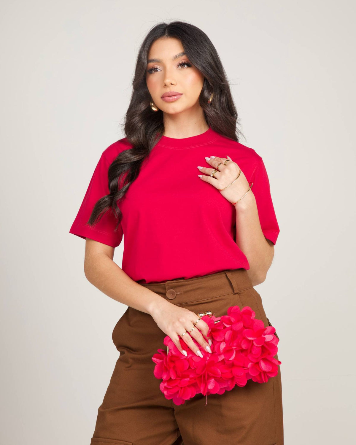 T-SHIRT BÁSICA / ROSA ELEGANCE