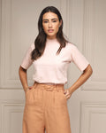 T-SHIRT GOLA ALTA / ROSA SOFT PEACH