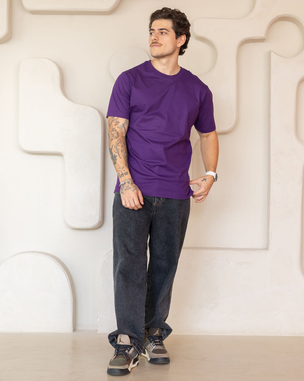 CAMISETA BÁSICA / ROXO MIRTILO