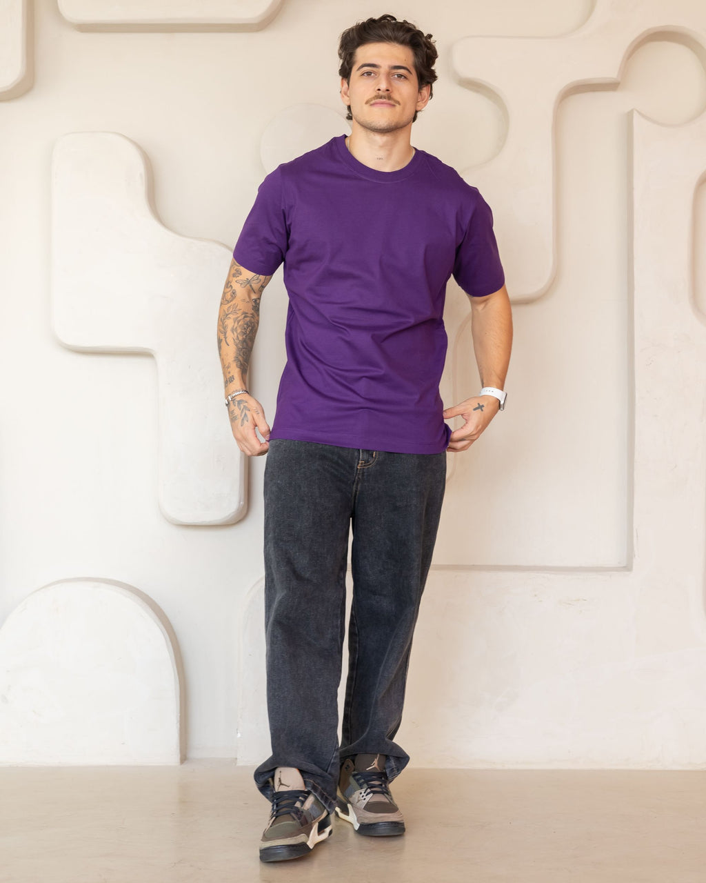 CAMISETA BÁSICA / ROXO MIRTILO