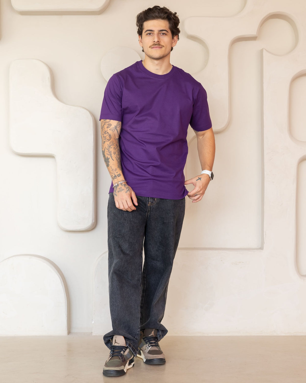 CAMISETA BÁSICA / ROXO MIRTILO