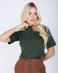T-SHIRT GOLA ALTA / VERDE CAMUFLAGE