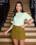 T-SHIRT BÁSICA / VERDE LIME CREAM