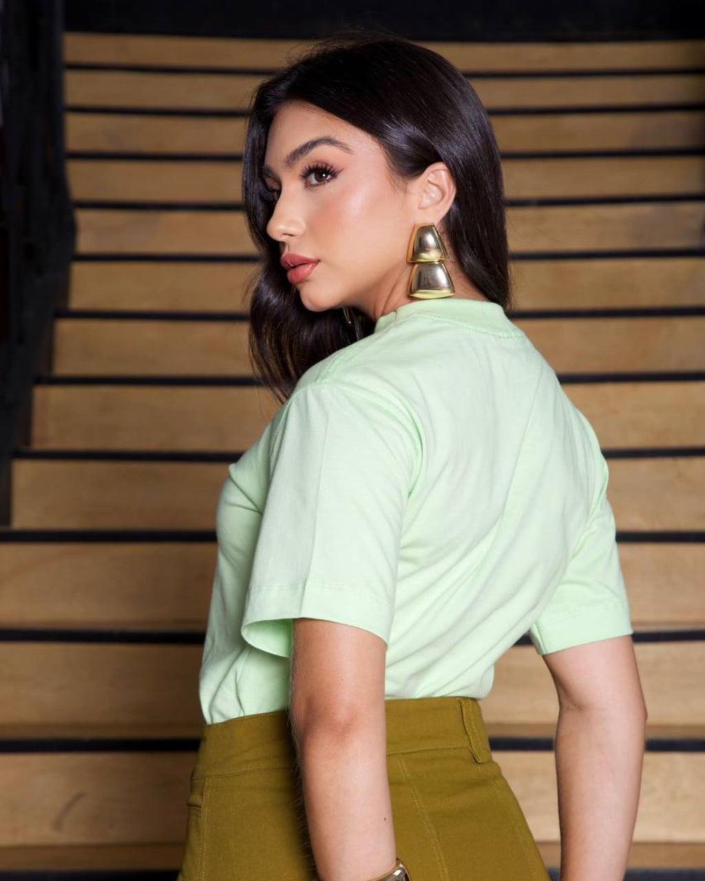 T-SHIRT BÁSICA / VERDE LIME CREAM