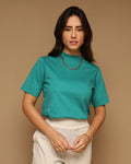 T-SHIRT GOLA ALTA / VERDE NIGHT SAFARI