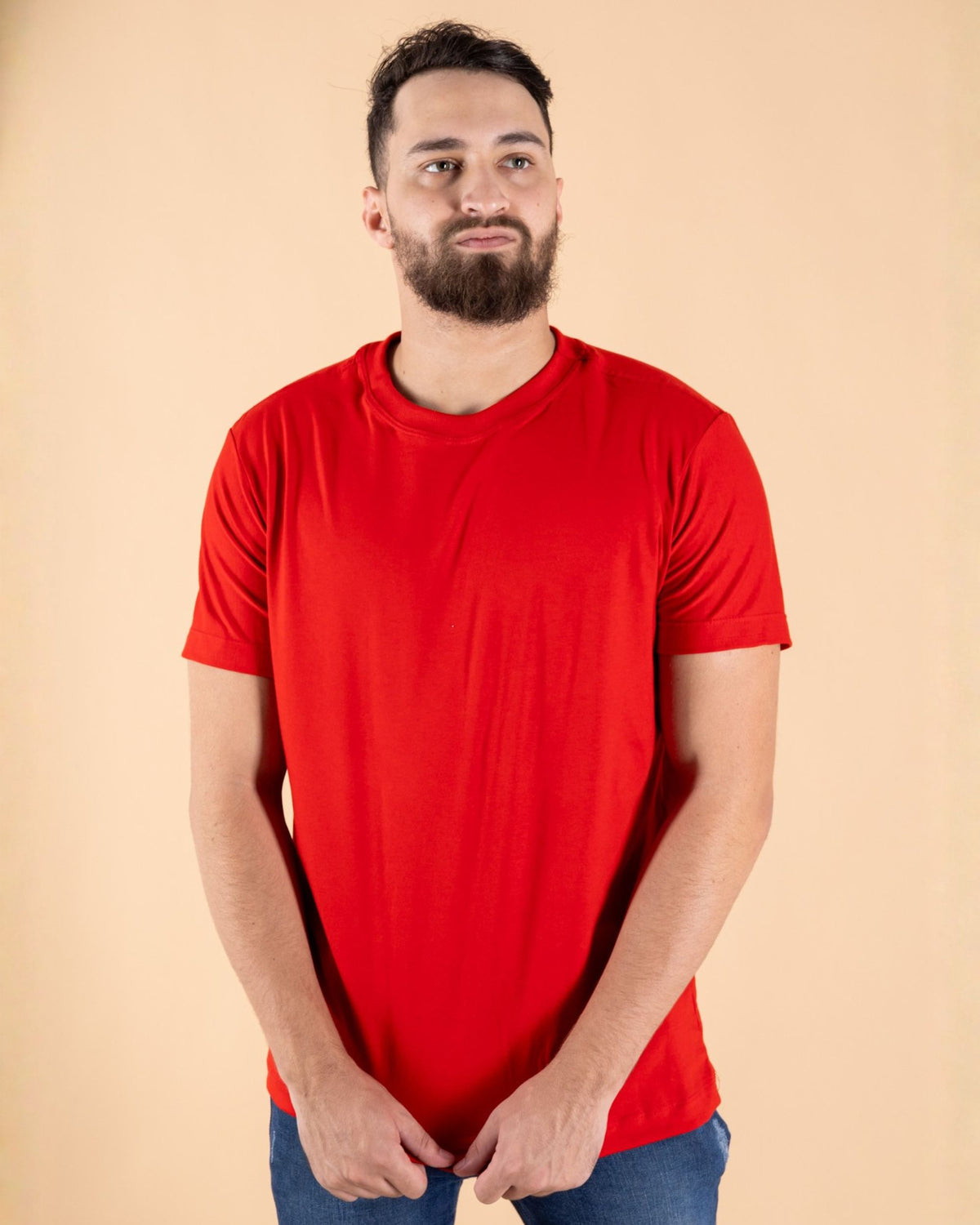 CAMISETA BÁSICA / VERMELHO MANDARIM