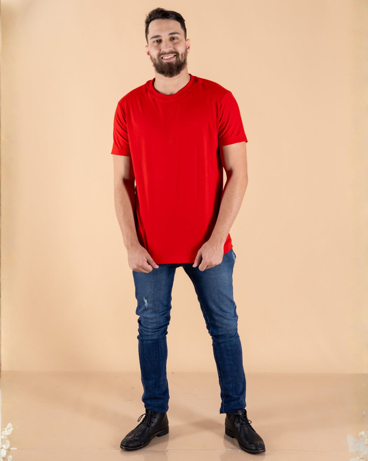 CAMISETA BÁSICA / VERMELHO MANDARIM